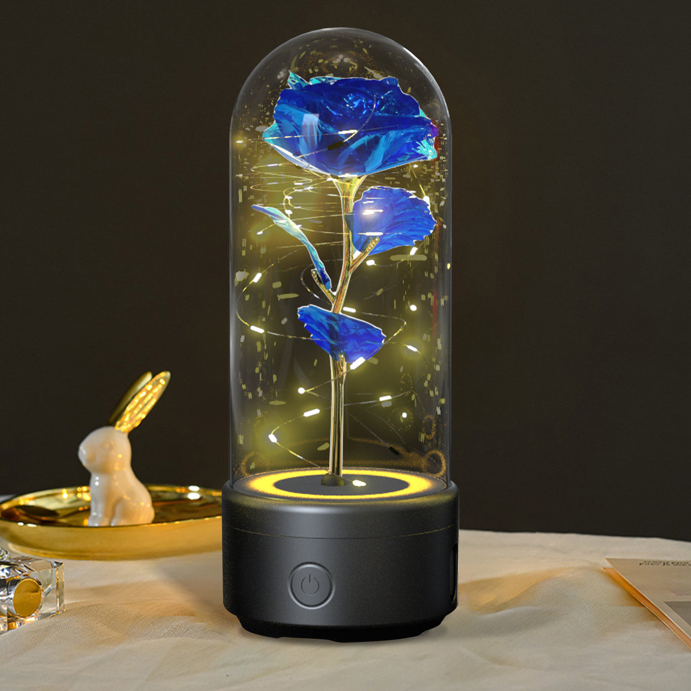 2-in-1 Rose LED Light & Bluetooth Speaker | Romantic Gift - GadgetNest Online Store