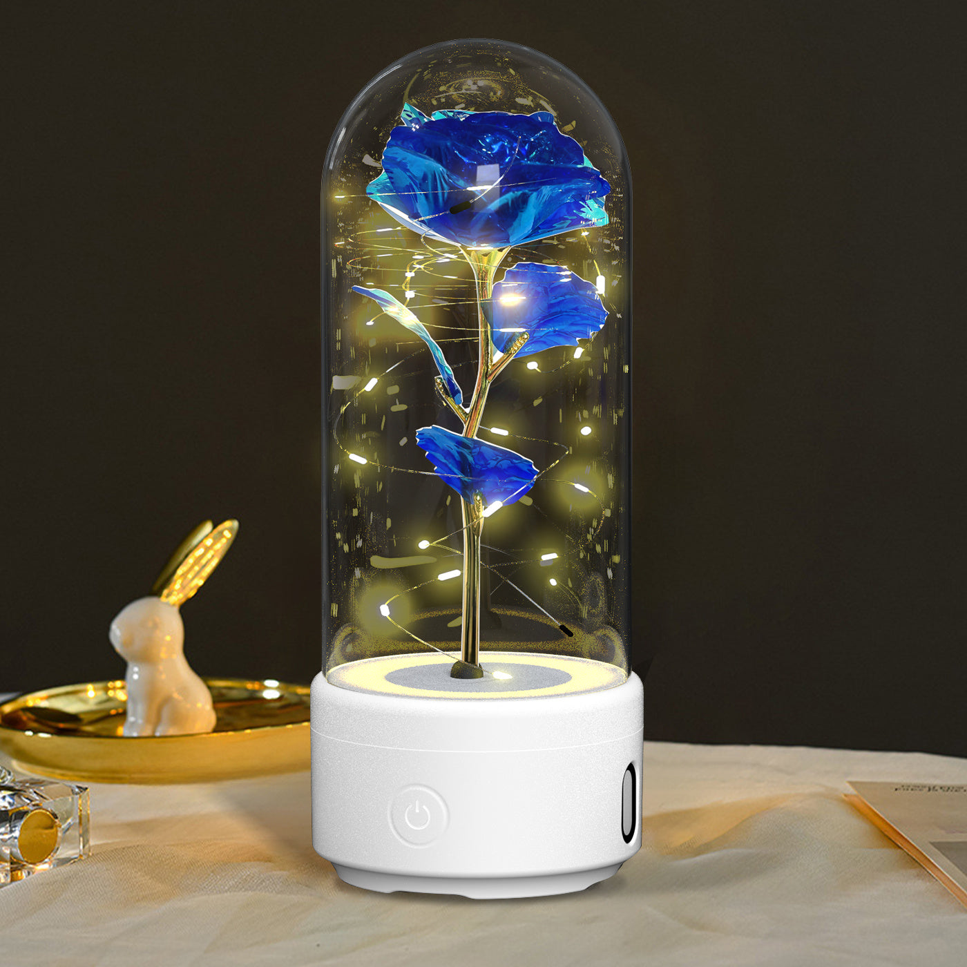 2-in-1 Rose LED Light & Bluetooth Speaker | Romantic Gift - GadgetNest Online Store