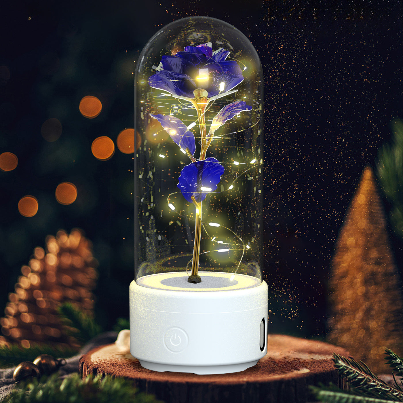 2-in-1 Rose LED Light & Bluetooth Speaker | Romantic Gift