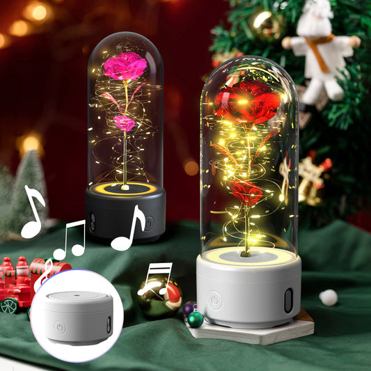 2-in-1 Rose LED Light & Bluetooth Speaker | Romantic Gift