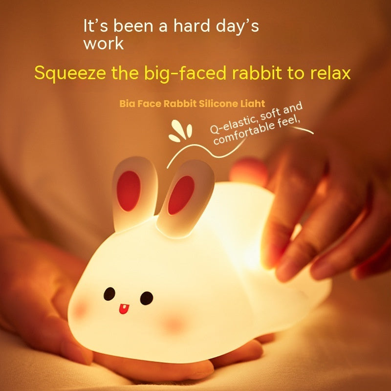 Cute LED Rabbit Night Light – Touch Sensor Silicone Lamp - GadgetNest Online Store