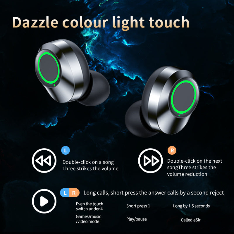 Wireless Bluetooth Headset with Smart Display & Breathing Light - GadgetNest Online Store