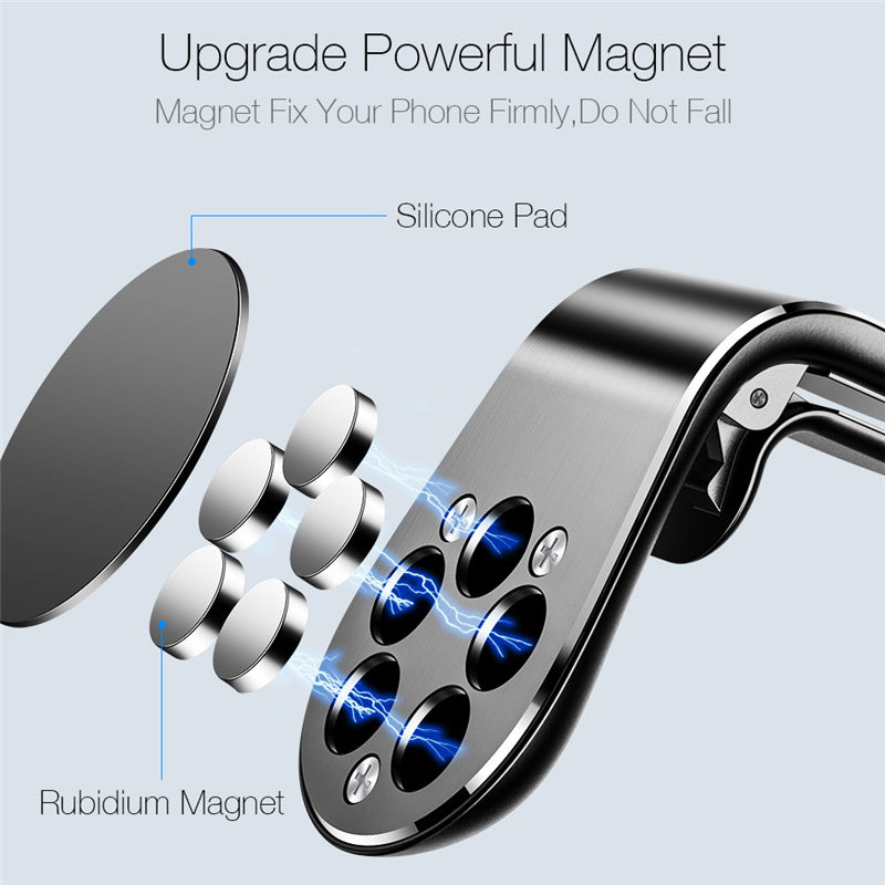 360° Magnetic Car Phone Holder – Air Vent Mount Stand - GadgetNest Online Store