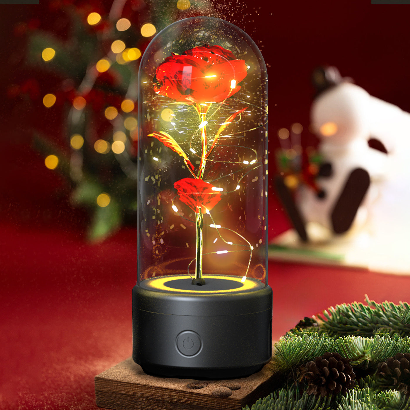 2-in-1 Rose LED Light & Bluetooth Speaker | Romantic Gift