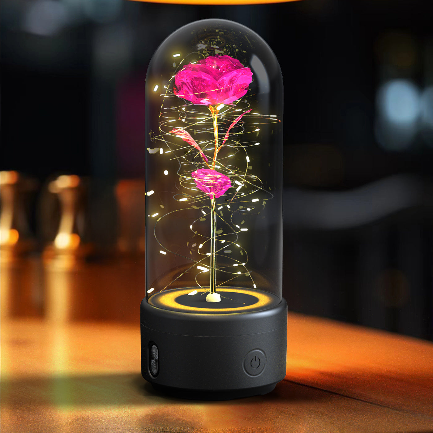 2-in-1 Rose LED Light & Bluetooth Speaker | Romantic Gift