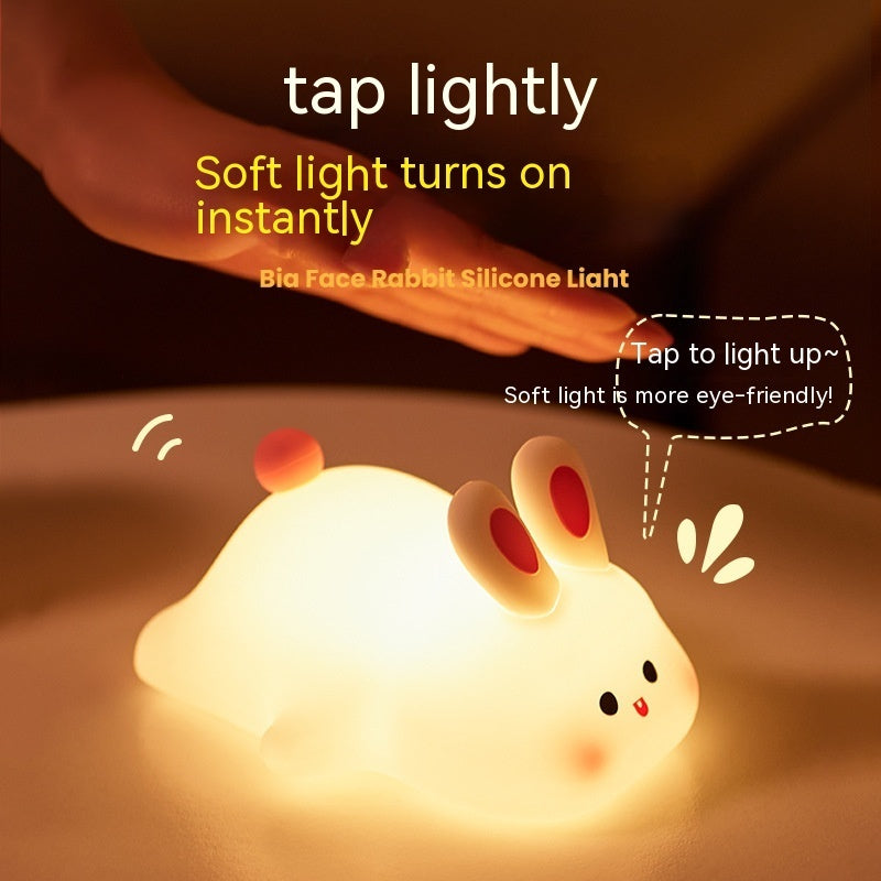 Cute LED Rabbit Night Light – Touch Sensor Silicone Lamp - GadgetNest Online Store