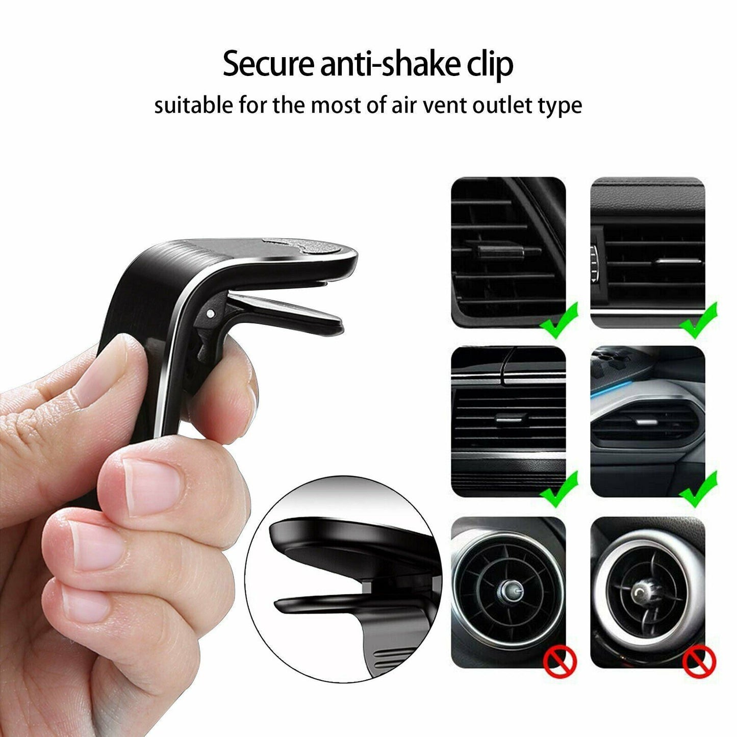 360° Magnetic Car Phone Holder – Air Vent Mount Stand - GadgetNest Online Store