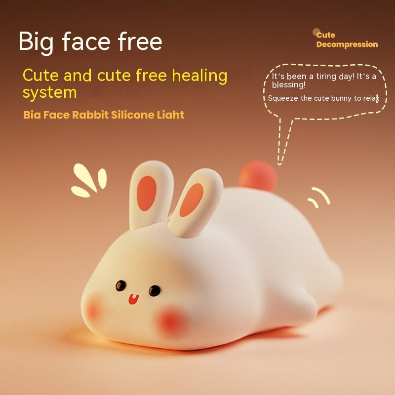 Cute LED Rabbit Night Light – Touch Sensor Silicone Lamp - GadgetNest Online Store