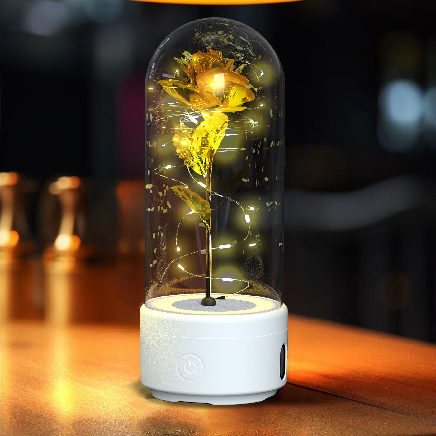 2-in-1 Rose LED Light & Bluetooth Speaker | Romantic Gift